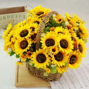 내추럴 해바라기 부쉬 30cm 조화 가드닝 인테리어소품