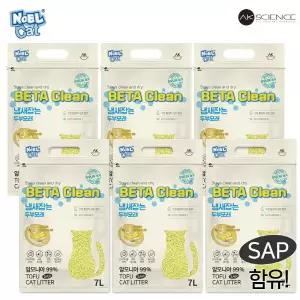 베타클린 극세입자 두부모래 바나나 7L 6팩/1.5mm+SAP