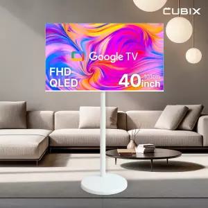 무빙큐빅스 삼탠바이미 40인치 QLED FHD TV 화이트에디션 구글 스마트티비 스탠바이미 중소바이미 삼텐바이미 X1