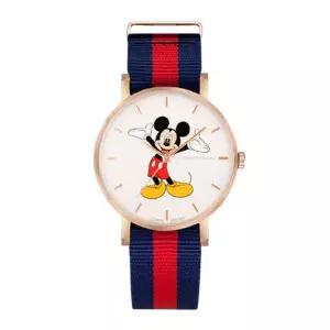 크로마농 MICKEY36_RW_RE 미키마우스 남녀공용 나토 밴드 시계 36mm