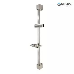 우리수도 국산 6400 사틴 무광 사각 슬라이드바 샤워바 걸이 샤워기 거치대 행거용품