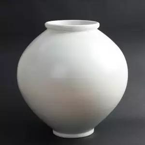 박수재 수공예 달항아리 반무광 5호 40cm 대형작품 화병 풍수지리 돌사진 소품