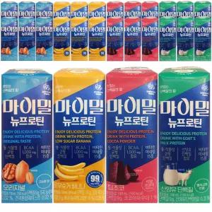 마이밀 뉴프로틴 (오리지널6+바나나6+딥초코6+산양유6)/24팩/식사대용 단백질 음료