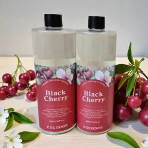 코코도르 실내방향제 인테리어 블랙체리 2L 대용량구성 디퓨저 리필액 500ml 4개 리드스틱20P