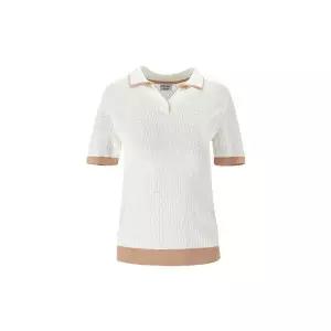 [하프클럽/]골프 여성 오픈 카라 헤라시 반팔 골프니트 HU-TT1002