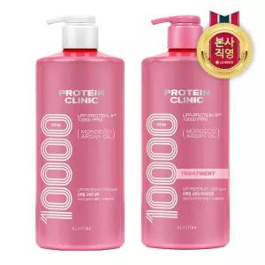엘라스틴 프로틴클리닉 고영양 단백질 피치블로썸향 샴푸 1000ml 1개 + 트리