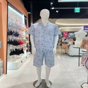 [스타필드고양] 비비안 시원한 레이온 혼방 야자수 나염 남자 파자마 세트(MP6062B)