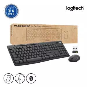 로지텍코리아 공식 MK370 콤보 무소음 무선 키보드 마우스 세트 블랙