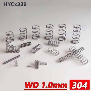 와이어 직경 1mm 압축 스프링 304 스테인레스 스틸 압력 외경 5mm ~ 20mm 길이 300mm