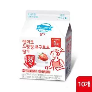 동원 덴마크 당저감 드링킹 요구르트 딸기 저당 275mL x 10개