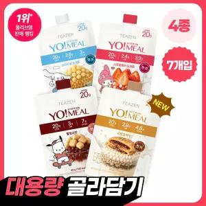 [대용량] 티젠 요밀 쉐이크 4종 7개입 (오리지널/스트로베리/팥빙수/씨앗호떡)