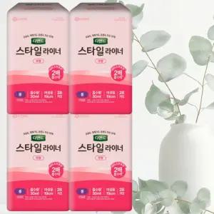 디펜드 요실금 스타일 라이너 여성용 무향 롱 28매 4팩 팬티라이너 소변패드