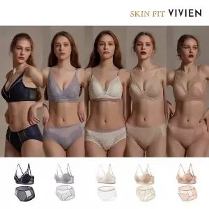 [비비안] 스킨핏 브이핏 아쿠아 심리스 보정 여성속옷 브라팬티세트 5+5 10종