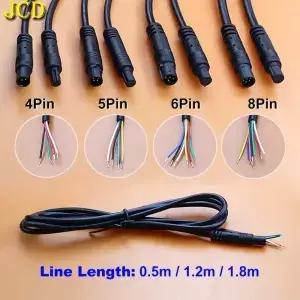 JCD 4핀 잭 차량용 DVR 후방 카메라 확장 케이블 남성 여성 플러그 DIY 전원 코드