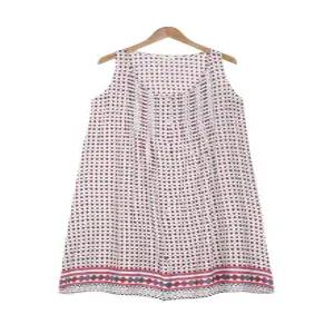 라페어 인견 여성 나시 여름 잠옷 핀턱 원피스 화이트 다이아 SS
