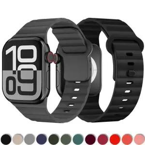 애플 워치 밴드용 스포츠 실리콘 스트랩, 아이워치 울트라 2 시리즈 10 9 8 7 SE, 44mm, 40mm, 46mm, 41mm,