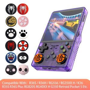 닌텐도칩케이스 R36S RG35XX H R36H 레트로이드 포켓 스틱 커버 캡 실리콘 5 조이스틱 케이스용 보호 썸 게임 그립 콘솔 레트로