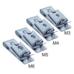 플라스틱 리벳 클립10pcs M3/M4/M5/M6 스프링 스틸 U 유형 삽입 너트 클립 (스레드 포함) 5mm 6mm 4mm 엘리