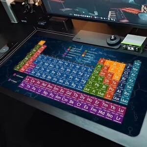 게임용 Mausepad 1000x500 화학 요소의 대형 주기율표 마우스 패드 xxl 미끄럼 방지 키보드 데스크 매트 PC