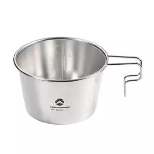 스텐 대용량 시에라컵 600ml 계량 캠핑컵 그릇