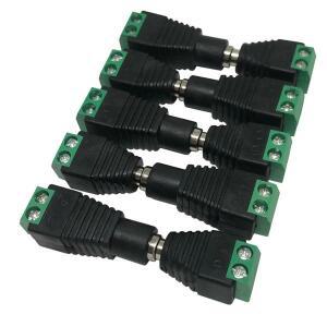 5쌍 DC 12V 여성 및 남성 커넥터 5.5x2.1mm 전원 플러그 어댑터 잭 소켓 신호 색상 LED 스트립 라이트 CCTV