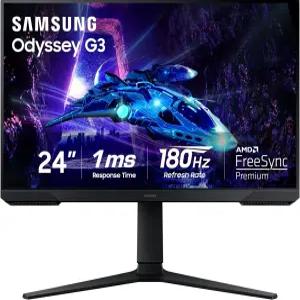 삼성 24인치 오디세이 G3 G30D 시리즈 FHD 게이밍 모니터 1ms 180Hz AMD 프리싱크 조절 가능한 스탠드 블랙