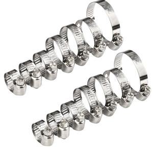 8-32mm 파이프 클램프 스테인레스 스틸 호스 클립 연료 웜 드라이브 내구성 항산화
