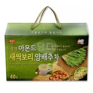루리점빵 아몬드 새싹보리 양배추차 아침대용음료 40개입 사무실차 저녁대용