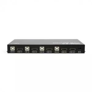 USB HDMI 4포트 KVM스위치 4K 키보드 마우스 PC제어