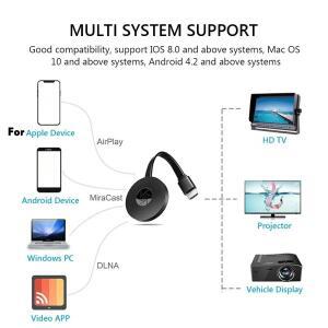 살랑에 G2 미라스크린 1080P 디스플레이 TV 동글 미디어 클립 온 노트북 수신기 스트리머 어댑터 안드로이