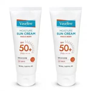 바세린 페이스 앤 바디 모이스처 선크림 150ml SPF50+ PA++++ 2개