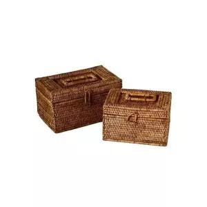 미얀마 천연 라탄 메디칼 박스 L NO.BK191 디자인 메디칼 박스 L (W0429A7)