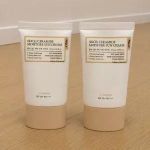 1+1 풀리 쌀 세라 수분 선크림 50ml 백탁없는 순한선크림 미백주름개선