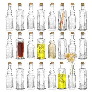 코르크, 작은 꽃병, 장식용, 포션 병, 파티 웨딩 DIY 장식용 1.6온스/샌드 아트 병 / 스펠 병 / 병 키트 메시지가 포함된 작은 미니 클리어 빈티지 유리병 24개