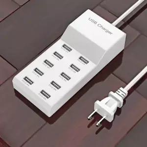 고속 10 포트 5V USB 허브 AC 충전기 스트립 어댑터 홈 오피스 여행 벽 EU 플러그에 대 한 휴대용 전원