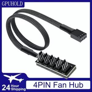 PWM 팬 허브 1 5/6 PC CPU 냉각 4PIN 전원 케이블 어댑터 컴퓨터 쿨러 케이스 슬리브 분배기
