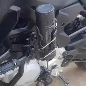 1개 360도 조절 가능한 자전거 오토바이 핸들바 컵 홀더 케이지 물병용 MTB 로드 사이클링 ADV 모터바이크