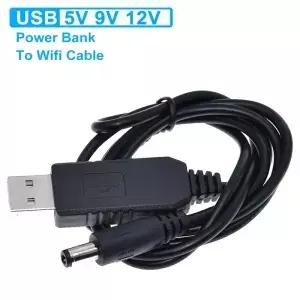 TZT 1/2PCS USB 전원 부스트 라인 DC 5V 9V / 12V 승압 모듈 컨버터 어댑터 라우터 케이블 2.1x5.5mm