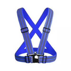 고품질 두줄 고탄력 야간식별 엑스반도 X반도 안전 블루 작업조끼 야광벨트 (WE7F357)