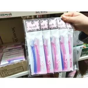 2p 인파우치눈썹칼 일자형 눈썹칼 눈썹정리용 면도칼 (W3E41B2)