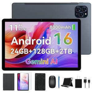 2026 11인치 2K FHD 안드로이드 16 태블릿, 키보드, 내장 제미니 AI, 24GB RAM, 256GB ROM, 2TB 확장, 1.8GHz 옥타코어 T615 CPU, 380nit, 마우스 및 스타일러스 게이밍 태블릿