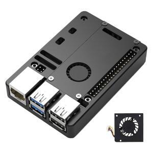 라즈베리 파이 5용 팬이 있는 엘레유니버스 초박형 CNC 알루미늄 합금 GPIO 패시브 쿨링 케이스 2GB / 4GB 8GB 16GB