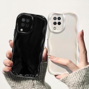 삼성 갤럭시 A12 폰 케이스 5G 투명 TPU 웨이브 소프트 커버
