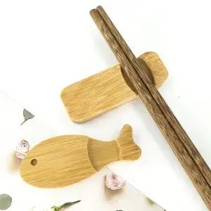 200 개/몫 2 스타일 젓가락 레스트 저녁 식사 스푼 스탠드 대나무 포크 홀더 Flatware Organizer