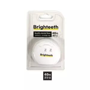 [콩심팥심]Brightteeth 치실 40M 굵은실 구강관리 덴탈케어 치간칫솔