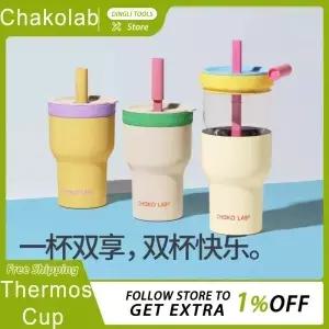 차코랩 대용량 듀얼 엔조이먼트 컵 570ML 스러운 디자인 커피컵 휴대용 분리형 겨울 보온컵 생일선물