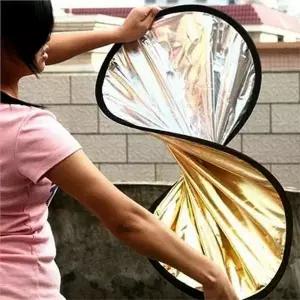 사진 반사판 60cm 접이식 반사판 촬영용 휴대용 야외 조명 악세사리