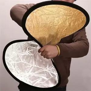 사진 촬영 장비 80cm 휴대용 반사판 접이식 양면 스튜디오 조명 실버