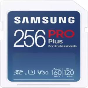 삼성 호환 PRO 플러스 풀사이즈 256GB SDXC 메모리 카드 최대 180MB /s HD 및 4K UHD UHSI C10 U3 V30