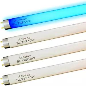 리바용 Accway 13인치 BL T8 F10W 10와트 교체 전기 튜브 조명 블랙 기계 블루 4팩 형광등 아스펙 20W 선형